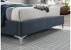 5ft King Size Fyn Steel Blue Linen Fabric Upholstered Bed Frame 5